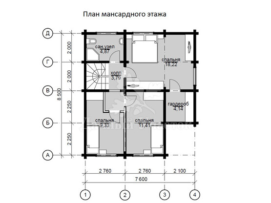 Дом из бруса Данков - План 2