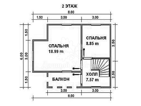 Дом из бруса Елец - План 2