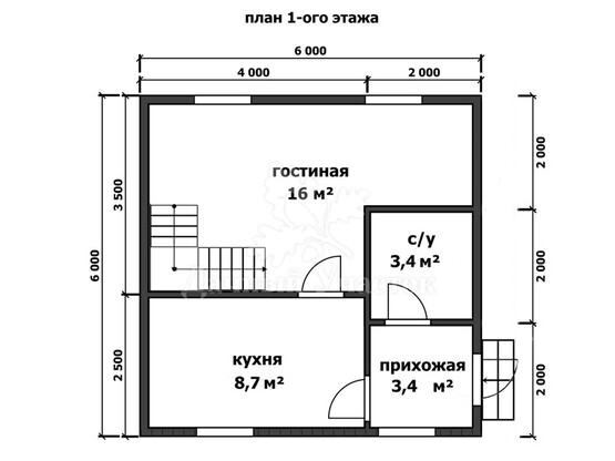 Дом из бруса Калтан - План 1
