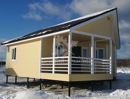 Каркасный дом по проекту «Хоста» в комплектации «Комфорт+» в Степыгино