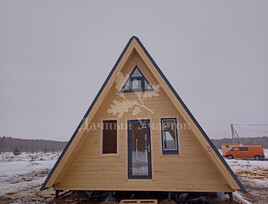 Каркасный дом в стиле A-frame по индивидуальному проекту в комплектации «Комфорт» в г. Мончегорск