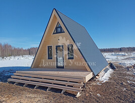 Каркасный дом в стиле A-frame по индивидуальному проекту в комплектации «Комфорт» в г. Мончегорск