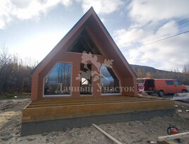 Каркасный дом в стиле A-frame по индивидуальному проекту в г.  Мончегорск