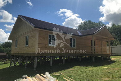 Дом из бруса по индивидуальному проекту в д. Ожогино 